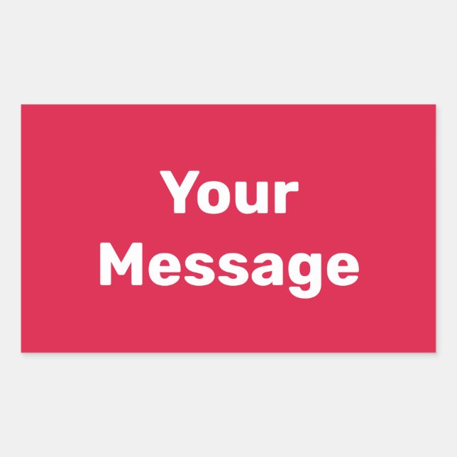 Sticker Rectangulaire Faites-le vous-même Crimson et Modèle de texte bla (Devant)