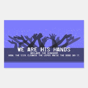 Sticker Rectangulaire Faith.Healing.Heal the Sick.Spirit Rempli.Anointed