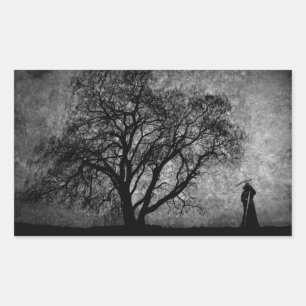 Sticker Rectangulaire Falln Grim Reaper Frontières Art Original Entre