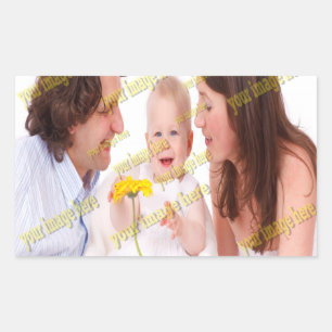 Sticker Rectangulaire FAMILLE Photo ✨ Lovely Custom