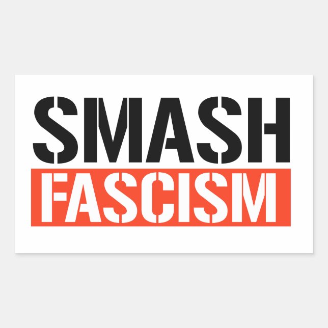 Sticker Rectangulaire Fascisme pur (Devant)