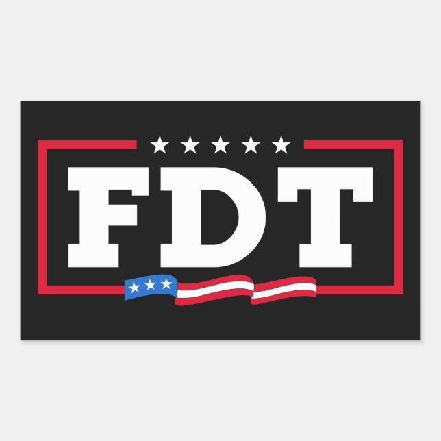 Sticker Rectangulaire FDT Amusant anti-Trump No-Trump (Devant)