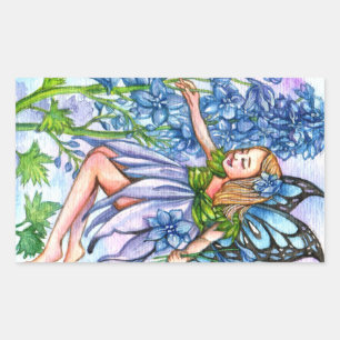 Sticker Rectangulaire Fée Delphinium