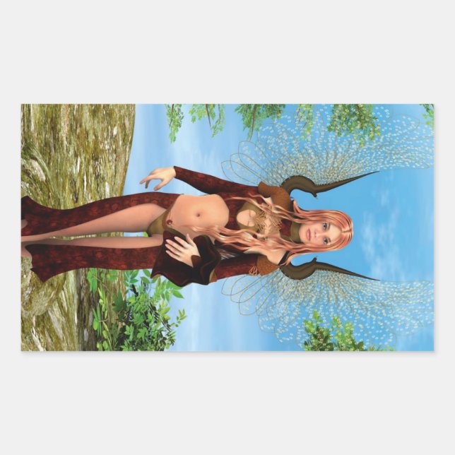 Sticker Rectangulaire Fée magique (Devant)