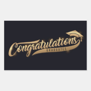 Sticker Rectangulaire Félicitations aux diplômés 