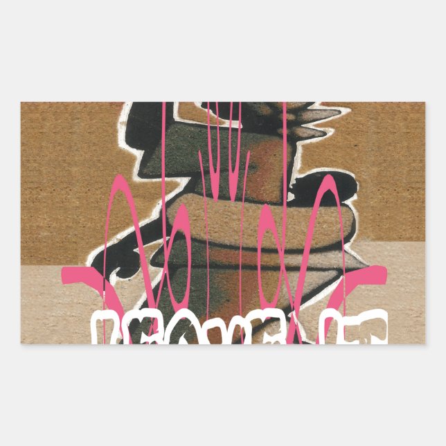 Sticker Rectangulaire Femmes et enfants La vie n'est pas juste ; habitue (Devant)