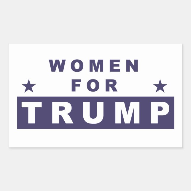 Sticker Rectangulaire Femmes pour Trump 2016 (Devant)