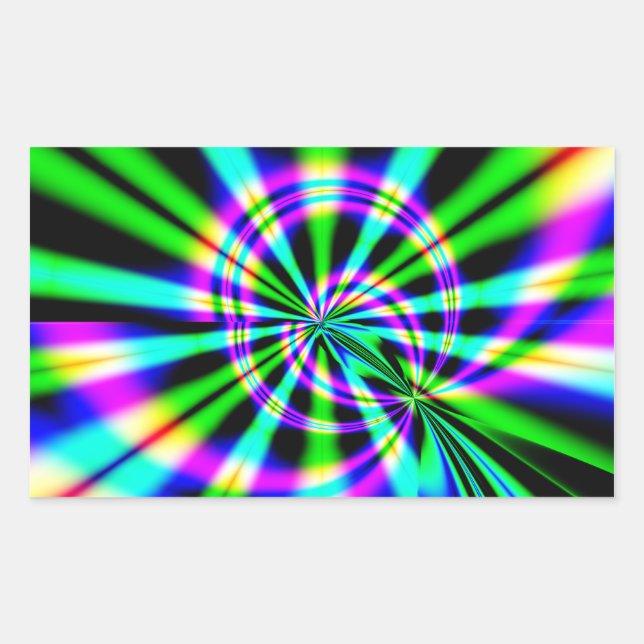Sticker Rectangulaire Ferris Wheel Fractal Art (Devant)