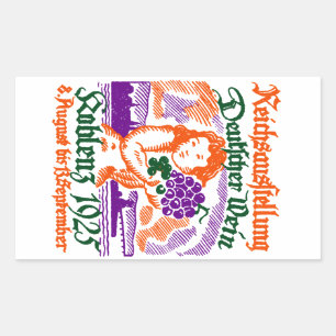Sticker Rectangulaire Festival allemand du vin 1925