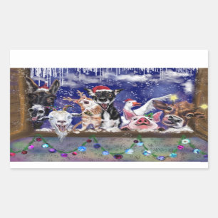 Sticker Rectangulaire Fête des animaux