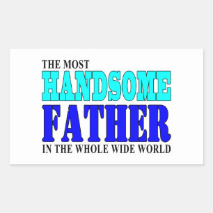 Sticker Rectangulaire Fête des pères Dads Fêtes Anniversaire Beau Père