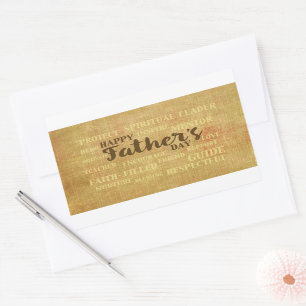 Sticker Rectangulaire Fête des pères religieux, Qualités du père
