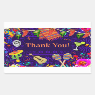 Sticker Rectangulaire Fête Fête Anniversaire Cinco De Mayo