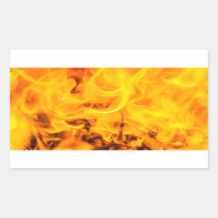 Sticker Rectangulaire Feu et flammes