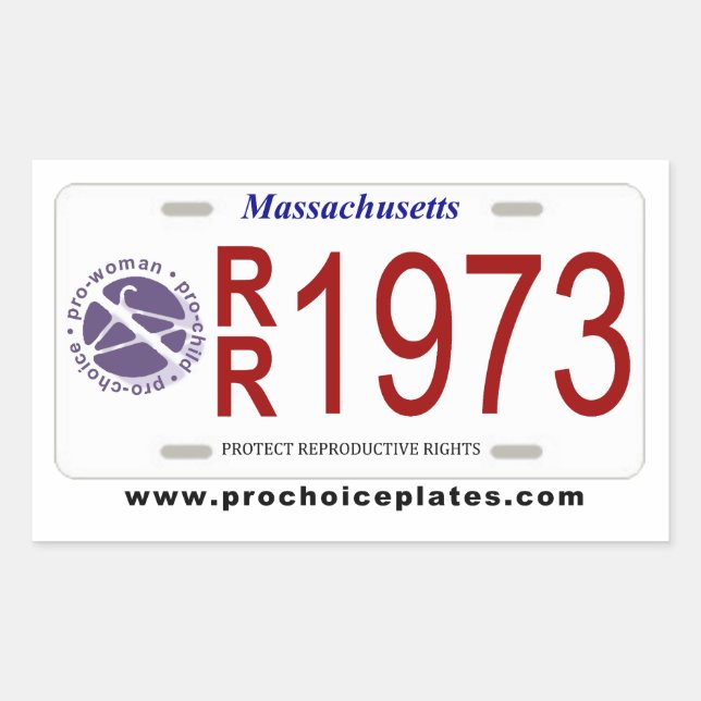Sticker Rectangulaire Feuille d'autocollants de plaque de licence (Devant)