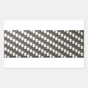 Sticker Rectangulaire Fibre réfléchissante de carbone texturée