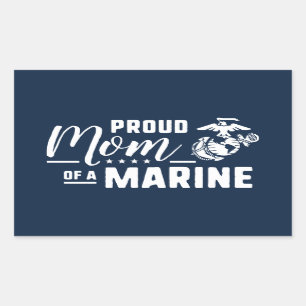 Sticker Rectangulaire Fier maman d'une Marine