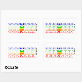 Sticker Rectangulaire Fierté