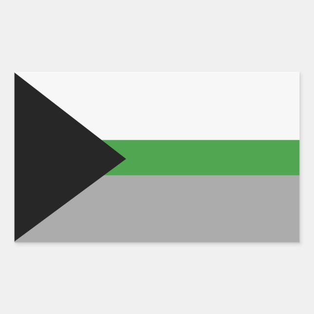 Sticker Rectangulaire Fierté démiomantique (Devant)