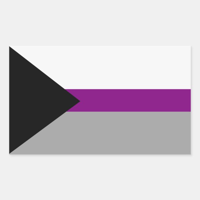 Sticker Rectangulaire Fierté désisexuelle (Devant)