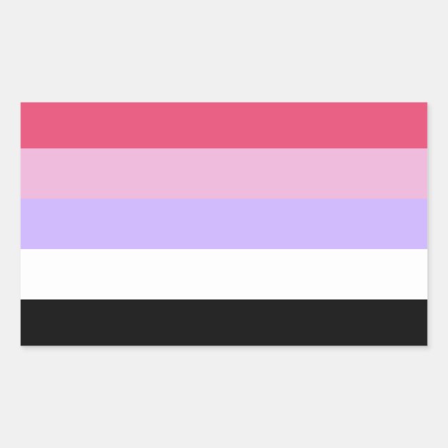 Sticker Rectangulaire Fierté réciprosexuelle (Devant)