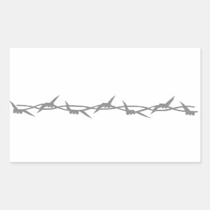 Sticker Rectangulaire Fil Barbe