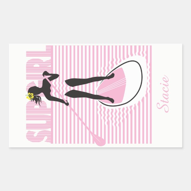 Sticker Rectangulaire Fille SUP (Devant)