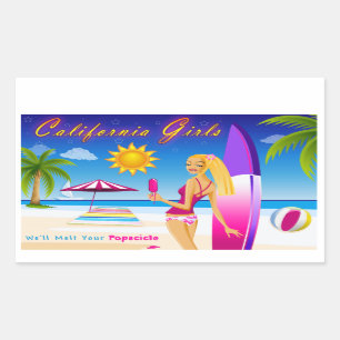 Sticker Rectangulaire Filles de la Californie