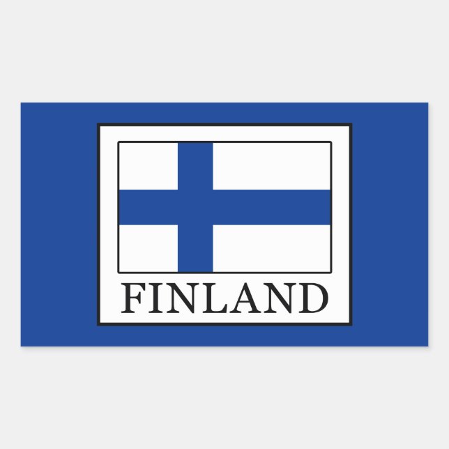Sticker Rectangulaire Finlande (Devant)