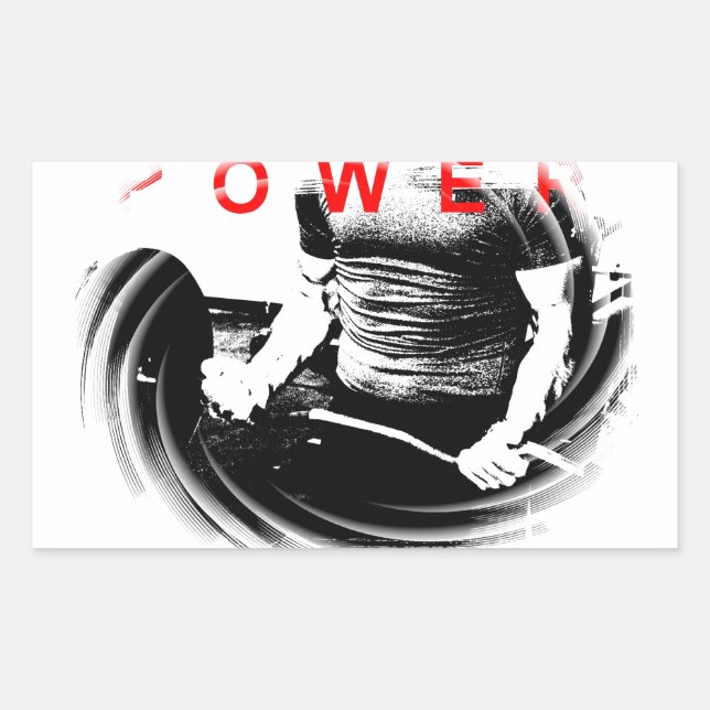 Sticker Rectangulaire Fitness Bodybuilding (Devant)