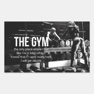 Sticker Rectangulaire Fitness Motivationnelle