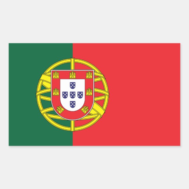 Sticker Rectangulaire Flag of Portugal (Devant)