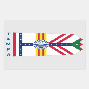 Sticker Rectangulaire Flag of Tampa, Floride