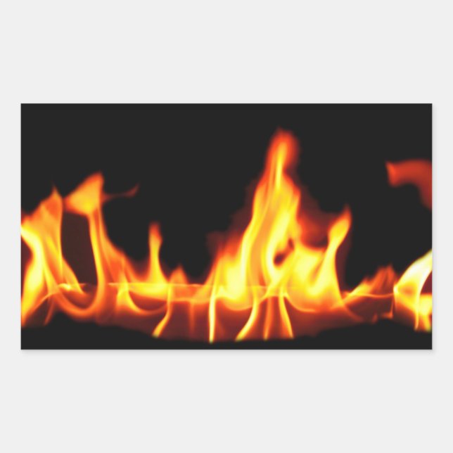 STICKER RECTANGULAIRE FLAMMES (Devant)