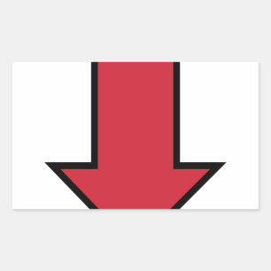 Sticker Rectangulaire Flèche rouge