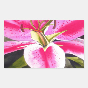 Sticker Rectangulaire Fleur d'aquarelle de la pop art Tenerife