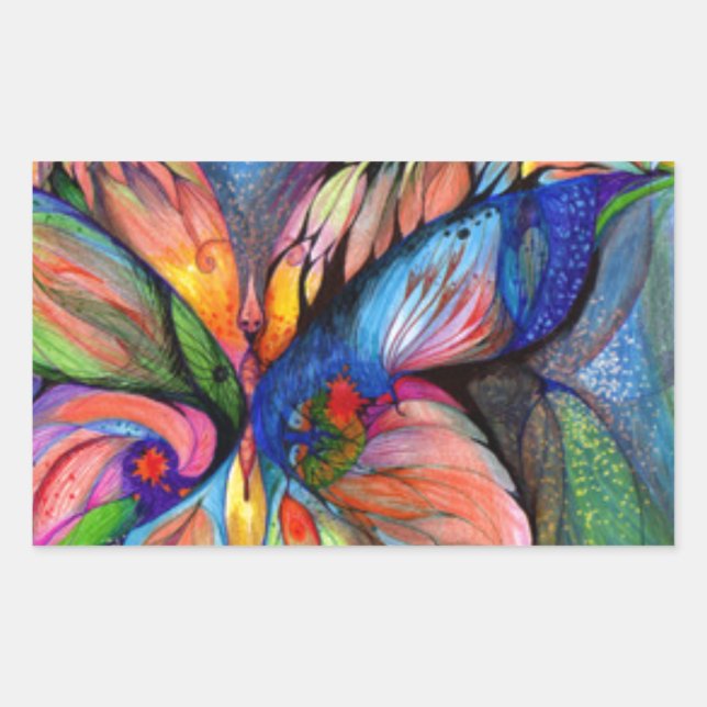 Sticker Rectangulaire Fleur de dreamland (Devant)