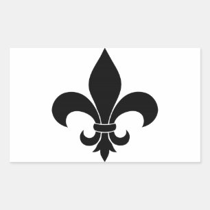 Sticker Rectangulaire Fleur de lis Motif Classic