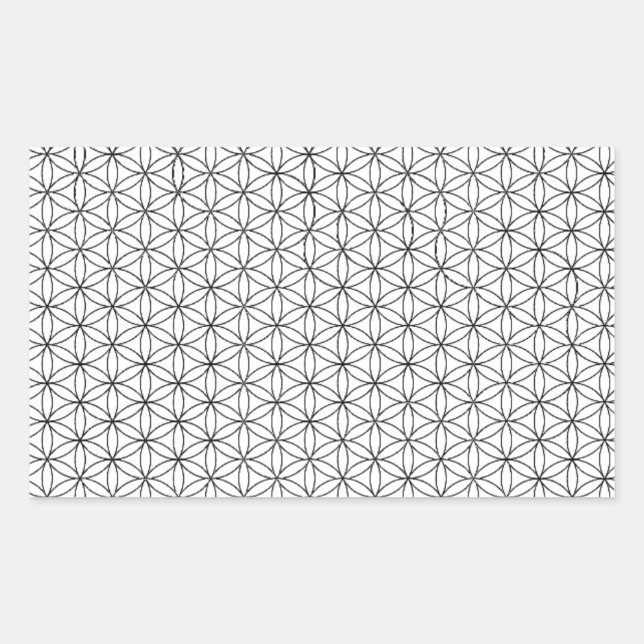 Sticker Rectangulaire Fleur de vie (Devant)