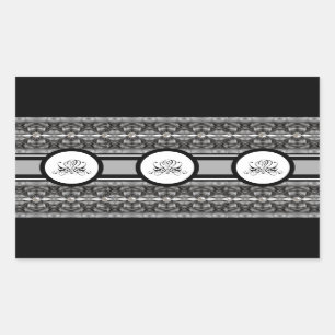 Sticker Rectangulaire Fleur funéraire