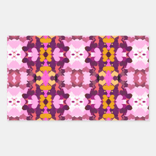 STICKER RECTANGULAIRE FLEURS DE JARDIN