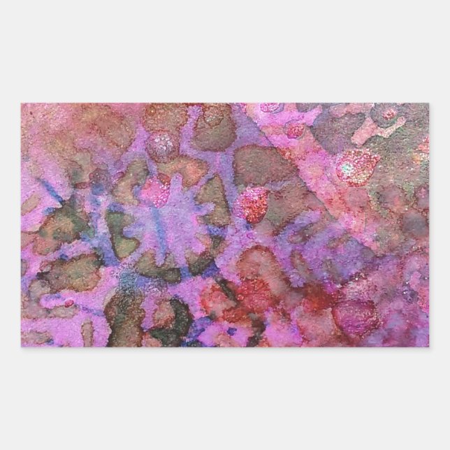 Sticker Rectangulaire Flocon de neige Abstrait (Devant)