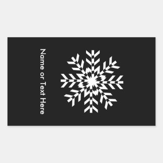 Sticker Rectangulaire Flocon de neige triangulaire Noël géométrique