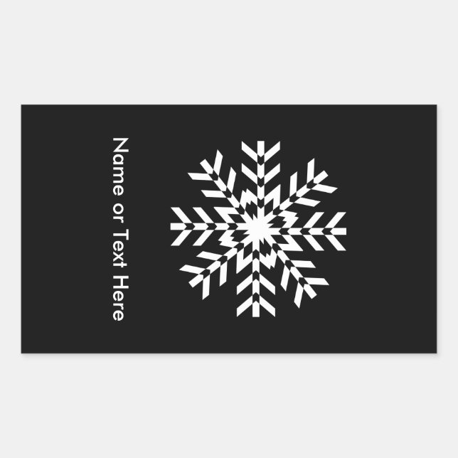 Sticker Rectangulaire Flocon de neige triangulaire Noël géométrique (Devant)
