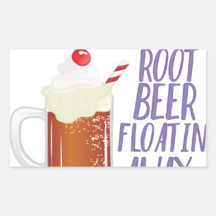 Sticker Rectangulaire Flotte de bière racine