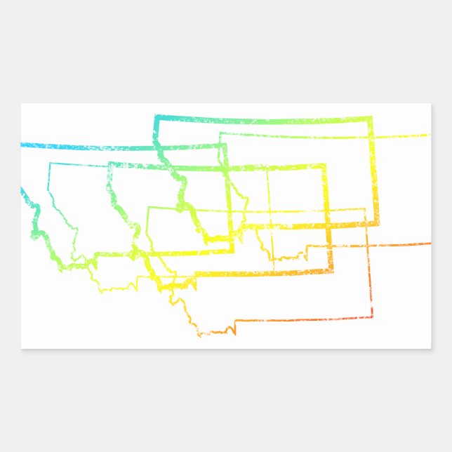 Sticker Rectangulaire flou de refroidissement montana (Devant)