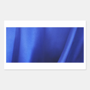 Sticker Rectangulaire Flow Blue Silk Fabric Abstrait