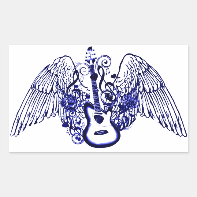 Sticker Rectangulaire Fly, Rock N Roll_ (Devant)