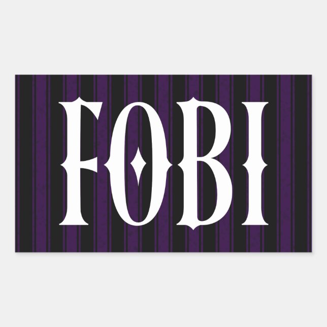 Sticker Rectangulaire FOBI Peur d'être inclus Humour antisocial (Devant)