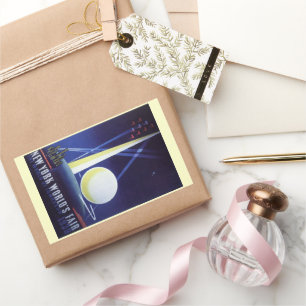 Sticker Rectangulaire Foire internationale de New York en 1939, Voyages 